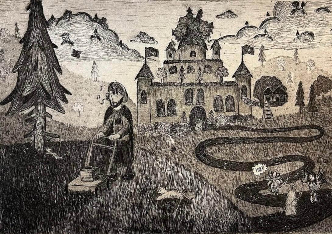 Not My Problem - Intaglio 14x11