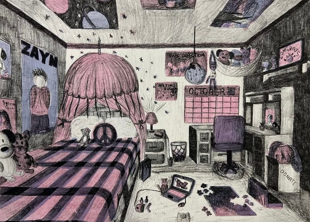 Growing Up Because You Have To, Not Because You Want To - Lithography and Screenprint 16x20