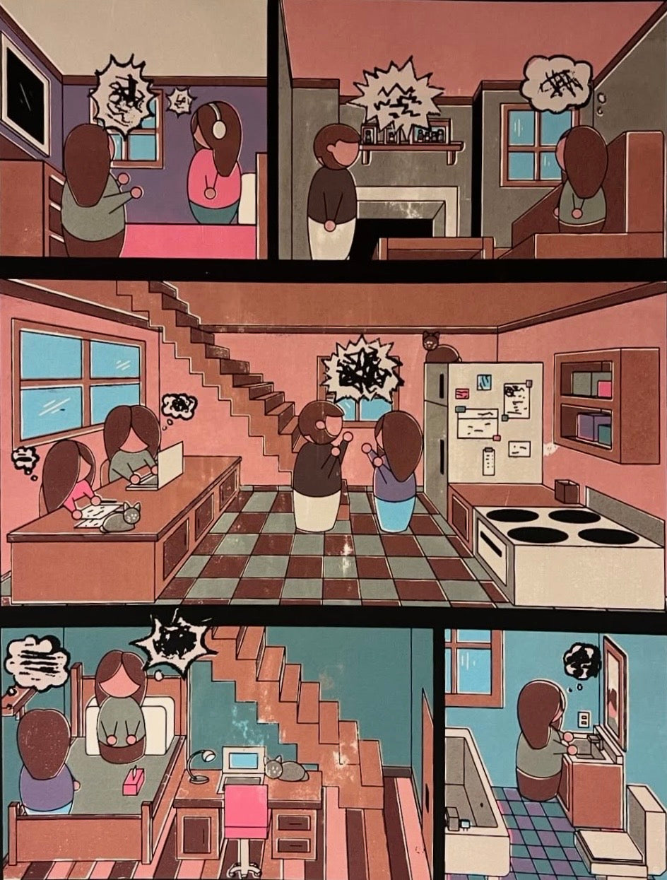 Papers on the Table - Screenprint 16x20